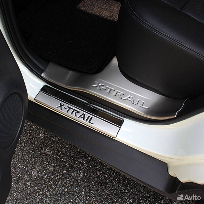 Накладки на пороги (нерж.) на Nissan X-Trail