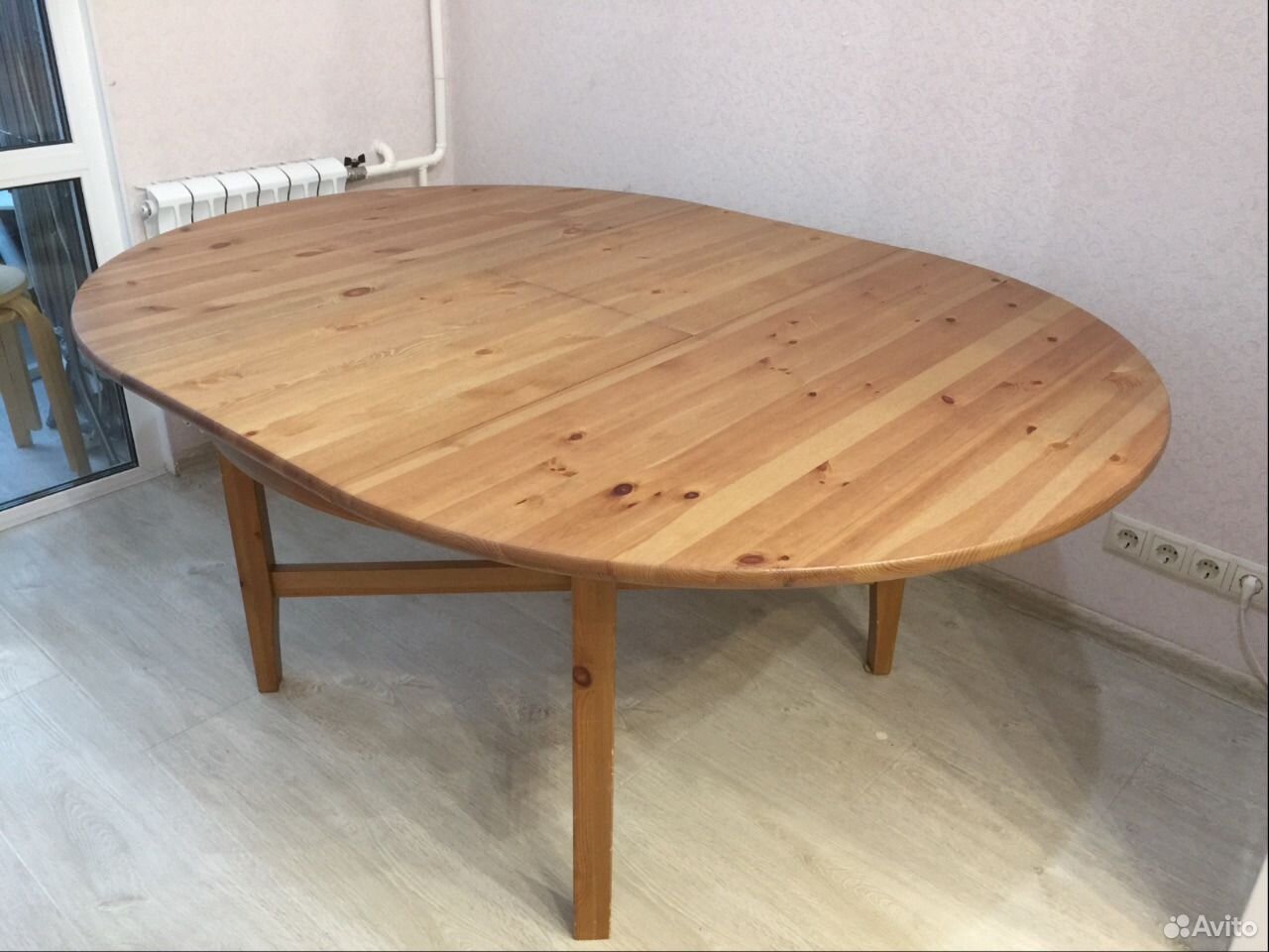 Икеа стол кухонный деревянный круглый лексвик