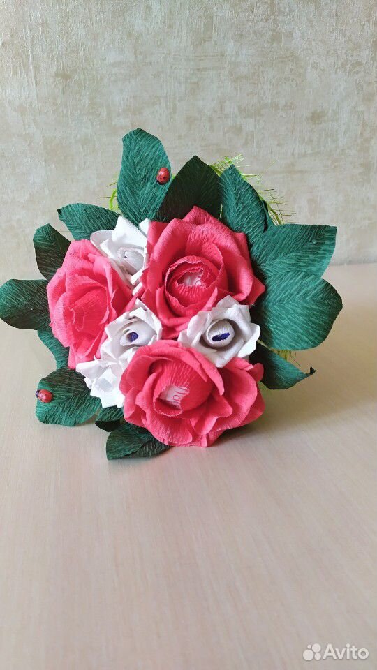 Букет роз с конфетками купить на Зозу.ру - фотография № 3
