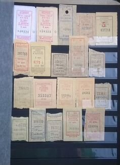 Коллекция билетов городского транспорта