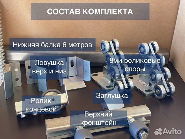 Комплект для откатных ворот Ролики Автоматика