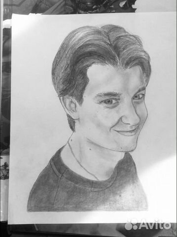 Портрет по фото карандашом