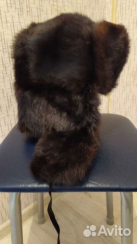 Норковая шапка мужская ушанка