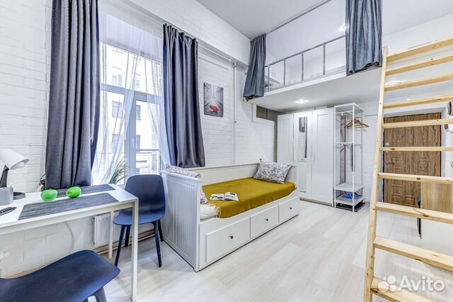 

Квартира-студия, 27 м², 2 кровати