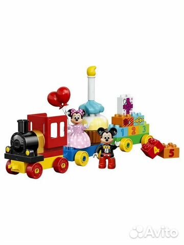 Lego duplo поезд, день рождения Микки и Минни