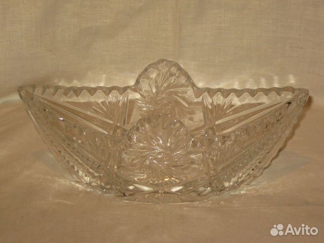 Салатник. Ваза. Лодочка. Хрусталь. СССР