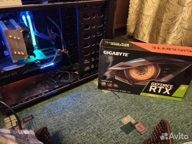 Видеокарта rtx 3060 ti LHR Gigabyte gaming