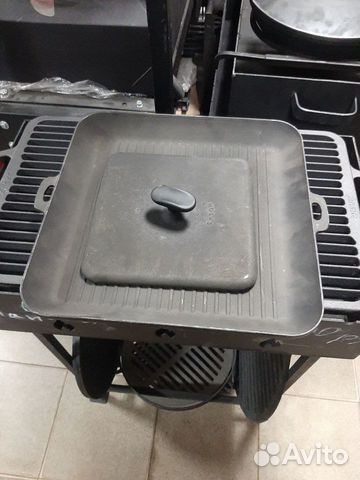 Чугунная сковорода гриль с прессом