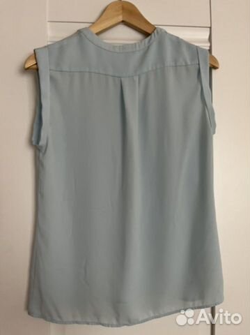 Шифоновая блузка без рукавов, размер 40-42