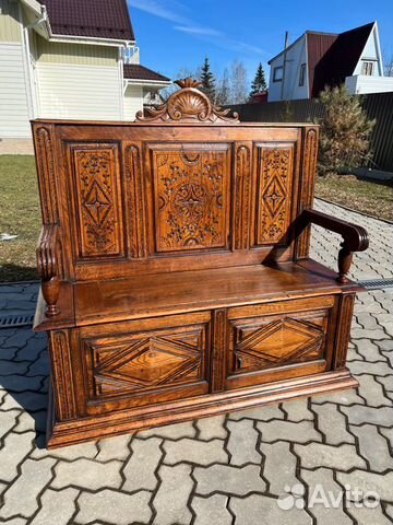 Лавка, скамья-сундук 19век