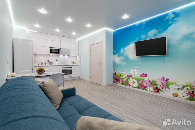 

1-к. квартира, 52 м², 2 кровати