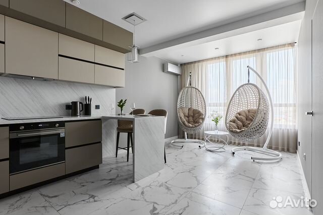 

1-к. квартира, 44 м², 2 кровати