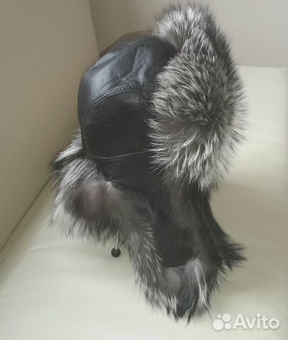 Шапка Saga Furs мех лисы + кожа Шапка Saga Furs мех лисы + кожа