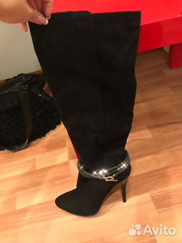 Замшевые сапоги