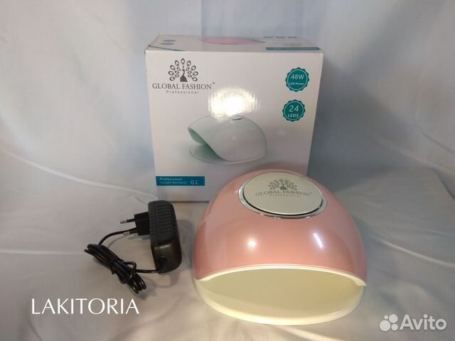 Лампа для маникюра 48W с вентилятором UV/LED розов Лампа для маникюра 48W с вентилятором UV/LED розов