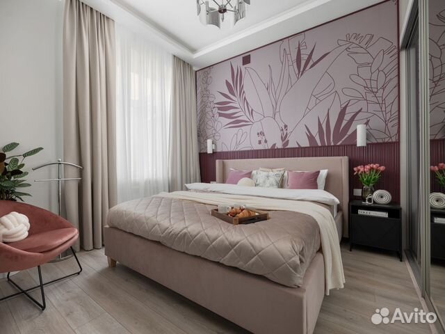 

1-к. квартира, 40 м², 2 кровати