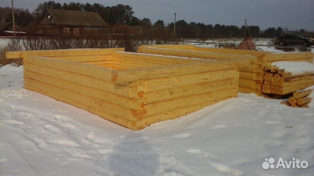 Сруб бани 4х5 м. Доставка, сборка