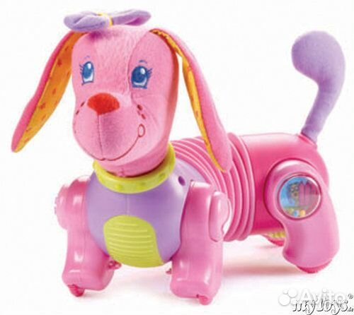 Игрушка говорящая собака на колесиках