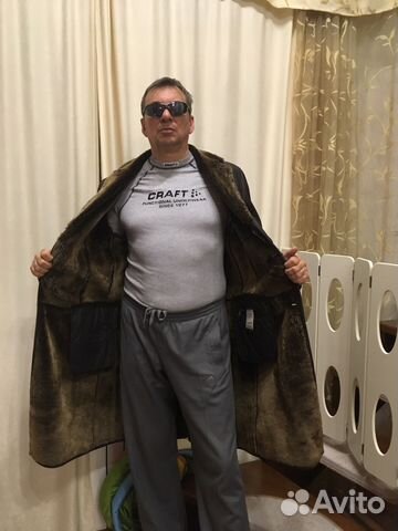 Дубленка-пальто меховая Boss, размер 50-52