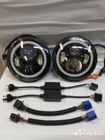 Светодиодные фары Нива УАЗ 7 дюймов 60w Светодиодные фары Нива УАЗ 7 дюймов 60w
