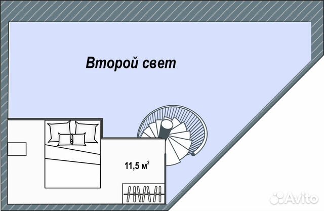 2-к квартира, 53.4 м², 3/3 эт.