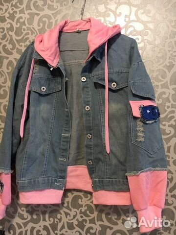 Куртка джинсовая джинсовка с хлопковыми вставками