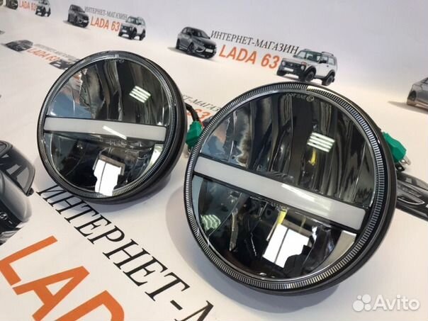 Фары LED темный хром для Лада 4x4, Урбан