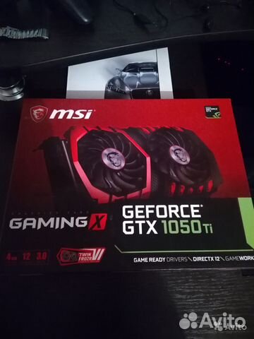 Видеокарта MSI GeForce GTX 1050 Ti gaming X 4Gb