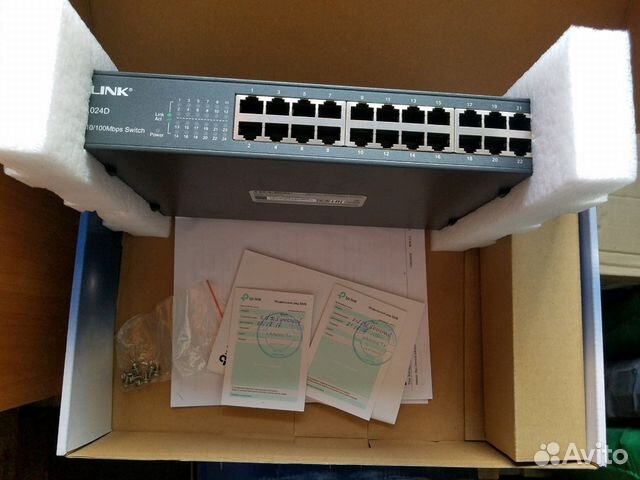 Коммутатор 24 порта свитч tp link 1024d