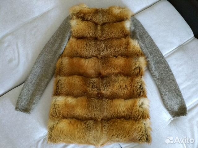 Жилет из лисы Symetrie на кашемире Жилет из лисы Symetrie на кашемире