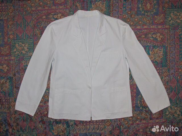 Женский белый летний пиджак. Индия