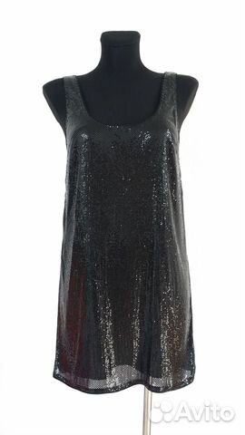 Черное металлическое платье Kate Moss for Topshop Черное металлическое платье Kate Moss for Topshop
