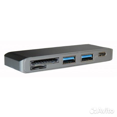 Хаб c Type-C на 2 USb 3.0 с картридером Хаб c Type-C на 2 USb 3.0 с картридером