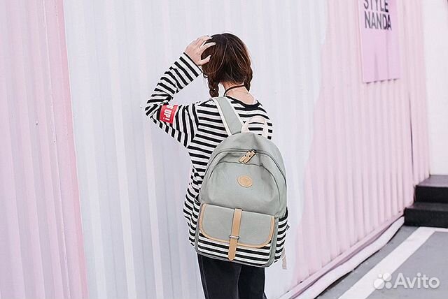 Прочный холст рюкзак в наборе сумка и косметичка Прочный холст рюкзак в наборе сумка и косметичка