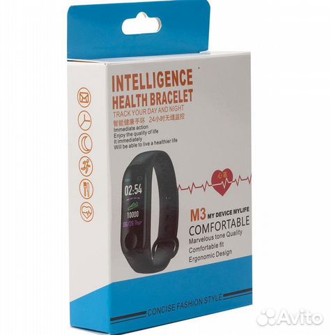 Фитнес браслет Pro Красный Синий Черный