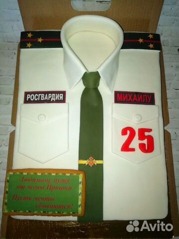 Торт рубашка мастика
