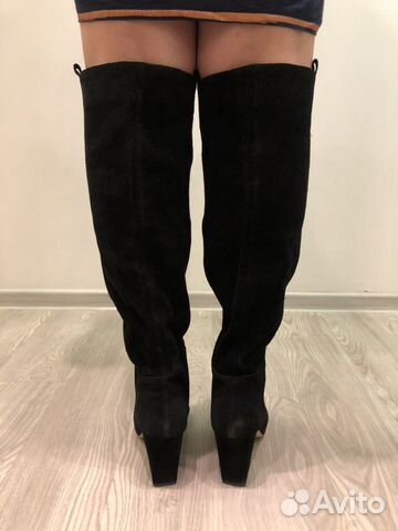 Замшевые осенние сапоги Zara
