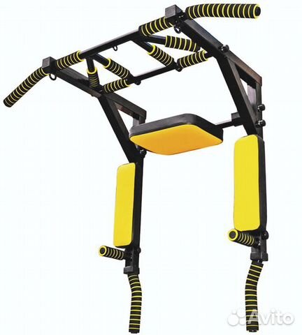 Турник 3в1 мультихват желто-чёрный