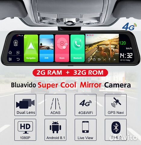 Видеорегистратор Android Wi-Fi, GPS, 3G,4G SIM Видеорегистратор Android Wi-Fi, GPS, 3G,4G SIM