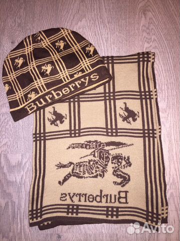 Набор Burberry Шапка шарф унисекс Набор Burberry Шапка шарф унисекс