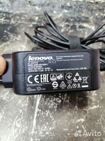 Блок питания lenovo ideapad 100-15iby 20v 2.25A