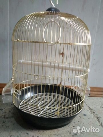 Клетка для птиц золотая купить на Зозу.ру - фотография № 1