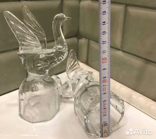 Хрустальные бокалы лебеди