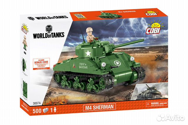 Конструктор cobi 3007A Танк M4 Sherman (Шерман)
