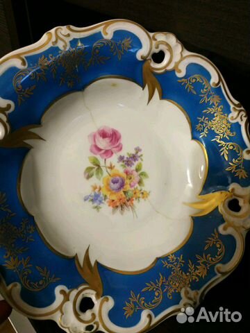 Ажурная тарелка с цветами Weimar, Германия