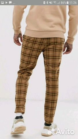 Брюки в клетку topman