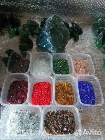 Цветная стеклянная крошка Цветная стеклянная крошка