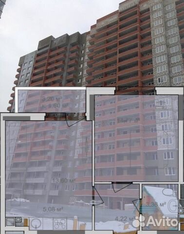 2-к квартира, 42.7 м², 9/18 эт. 2-к квартира, 42.7 м², 9/18 эт.