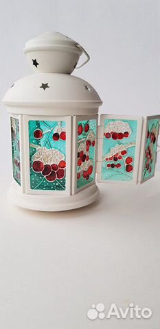 Витражный фонарь для свечи