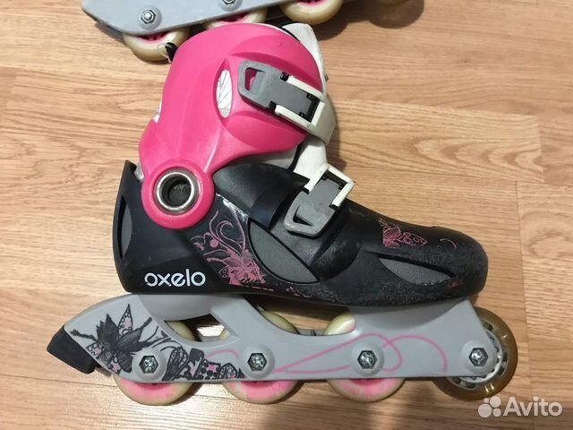 Ролики для девочки oxelo и защита 34/36